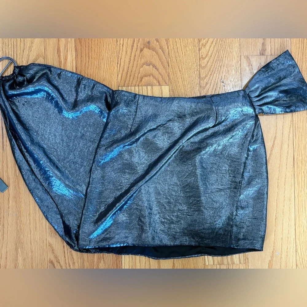 House of Harlow 1960 Iridescent Black Mini Skirt - Picture 4 of 5